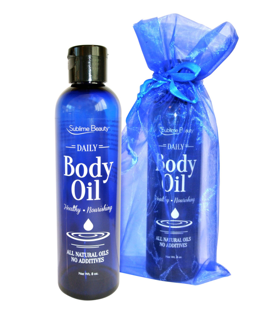 2 Daily Body Oils and organza